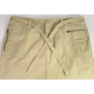 Venezia Vintage Utility Cargo Skirt Maxi Front Slit Womens Plus Size22 Khaki Tan